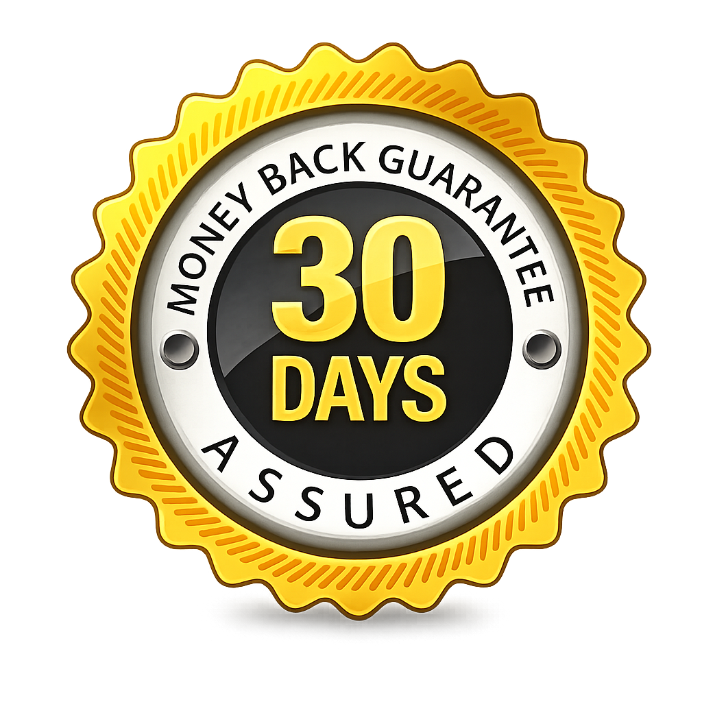 30 Days Money Back Guarantee